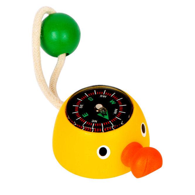 Mini-Kompass, Ente, gelb