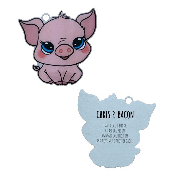 Chris P. Bacon, Trackable Tag