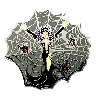 schwarze_Witwe_Coin_01 Schwarze Witwe, Halloween Geocoin