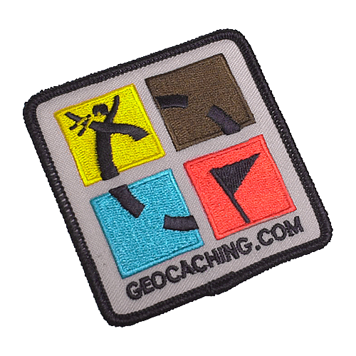 Patch Geocaching Logo vierfarbig