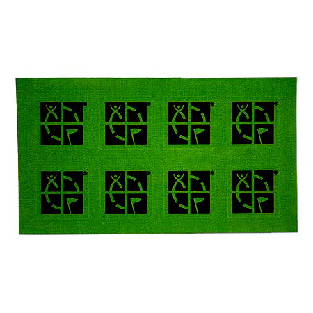 Geocaching Mini-Sticker, schwarz-grün, 8-er Pack