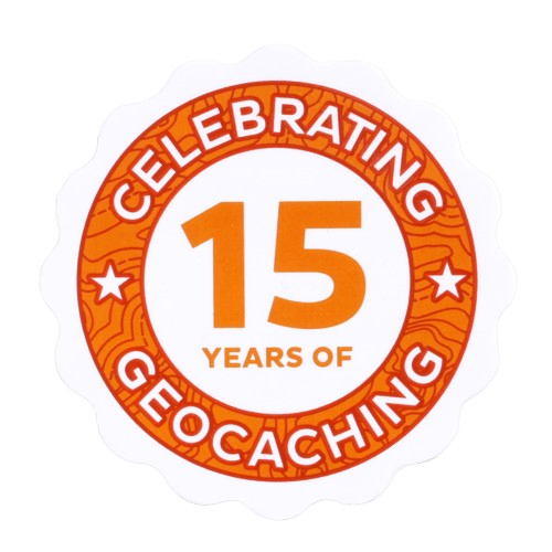 15 Jahre Geocaching, Aufkleber
