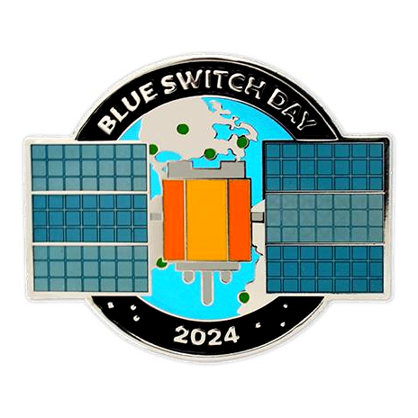 2024-blue-switch-day-geocoin-4546-534127gr 2024 Blue Switch Day Geocoin
