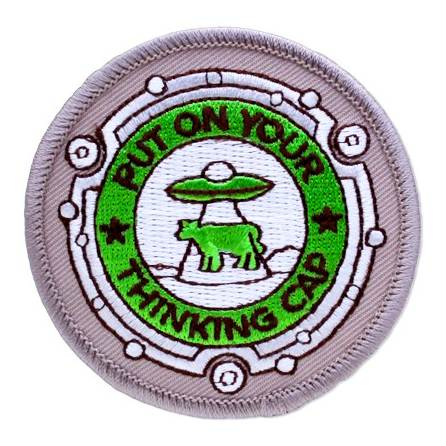PutOnYourThinkingCap_Patch Put on Your Thinking Cap, Aufnäher
