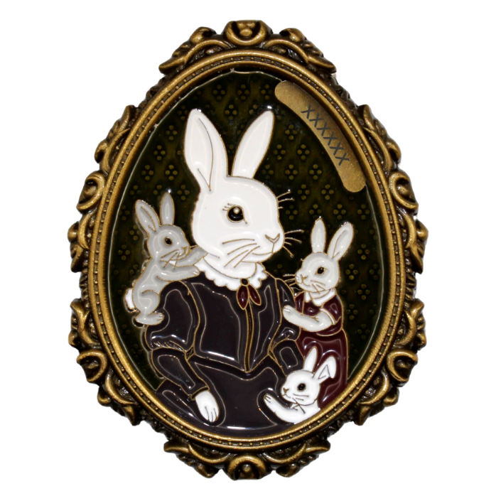 Elegante Häschen,  Ostern-Geocoin