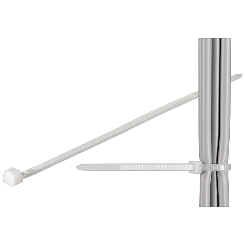 Nylon Kabelbinder weiß, 10 Stück, 280 x 4,8 mm