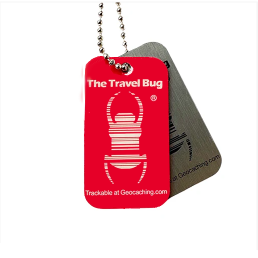 QR-Travel Bug®, ATOMIC Pink, Glow in the Dark QR-Travel Bug®, ATOMIC Pink, Glow in the Dark