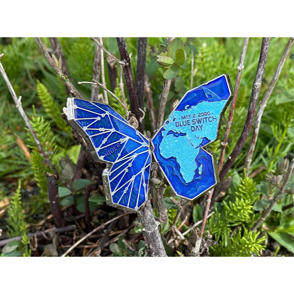 Blue Switch, Schmetterlings-Effect, Geocoin