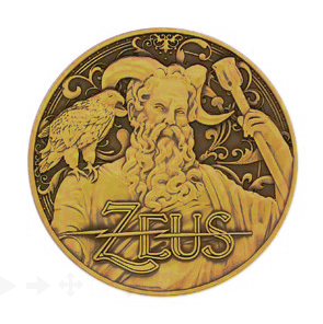 Zeus_Coin_1_1 Griechische Götter Geocoin, "Zeus"