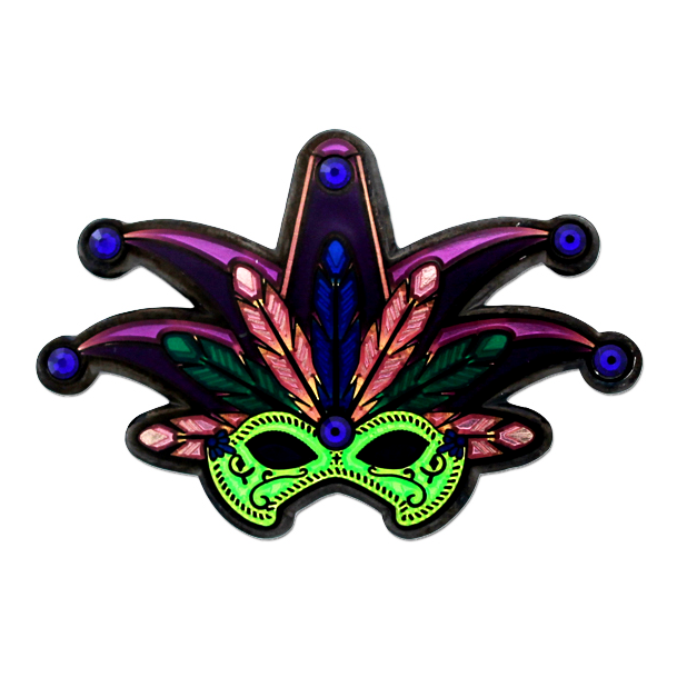Mardi_Gras_schwarz_Coin_1 Karneval Geocoin, schwarz