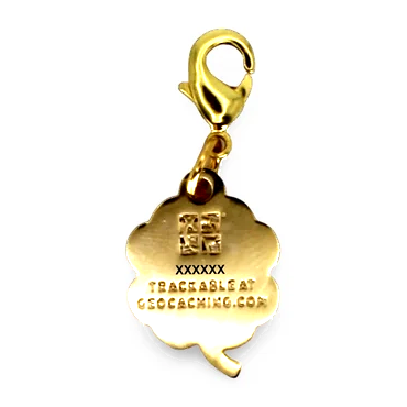 Nano-Geocoin „Vierblättriges Kleeblatt“.