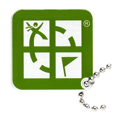 Geocaching-Logo, Travel Tag, grün