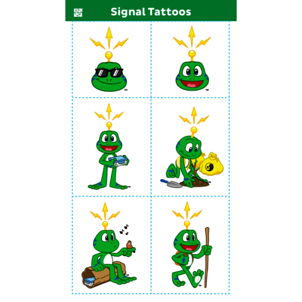 Signal the Frog®, Set mit 6 Tattoos
